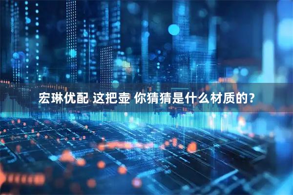 宏琳优配 这把壶 你猜猜是什么材质的？